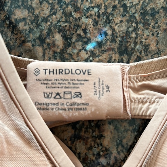 Third Love Classic Contour Plunge Bra 34F - Picture 2 of 5